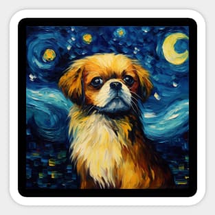 Tibetan Spaniel Night Sticker